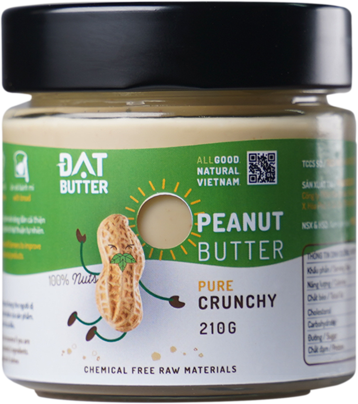 100% Peanut Butter Pure Crunchy 210g.png