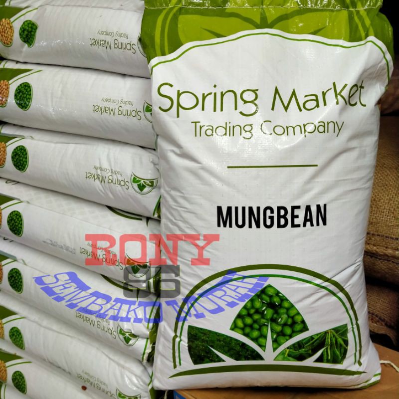 Spring Market Trading Company - Green Mung Bean in Mesh Bag